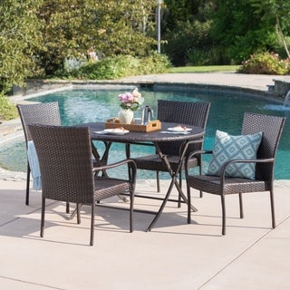 folding outdoor dining set farmhouse remy outdoor 5piece round foldable wicker dining set with umbrella hole by christopher knight buy folding table sets online at overstockcom our folding outdoor dining set farmhouse remy outdoor 5piece round foldable wicker dining set with umbrella hole by christopher knight buy folding table sets online at overstockcom our